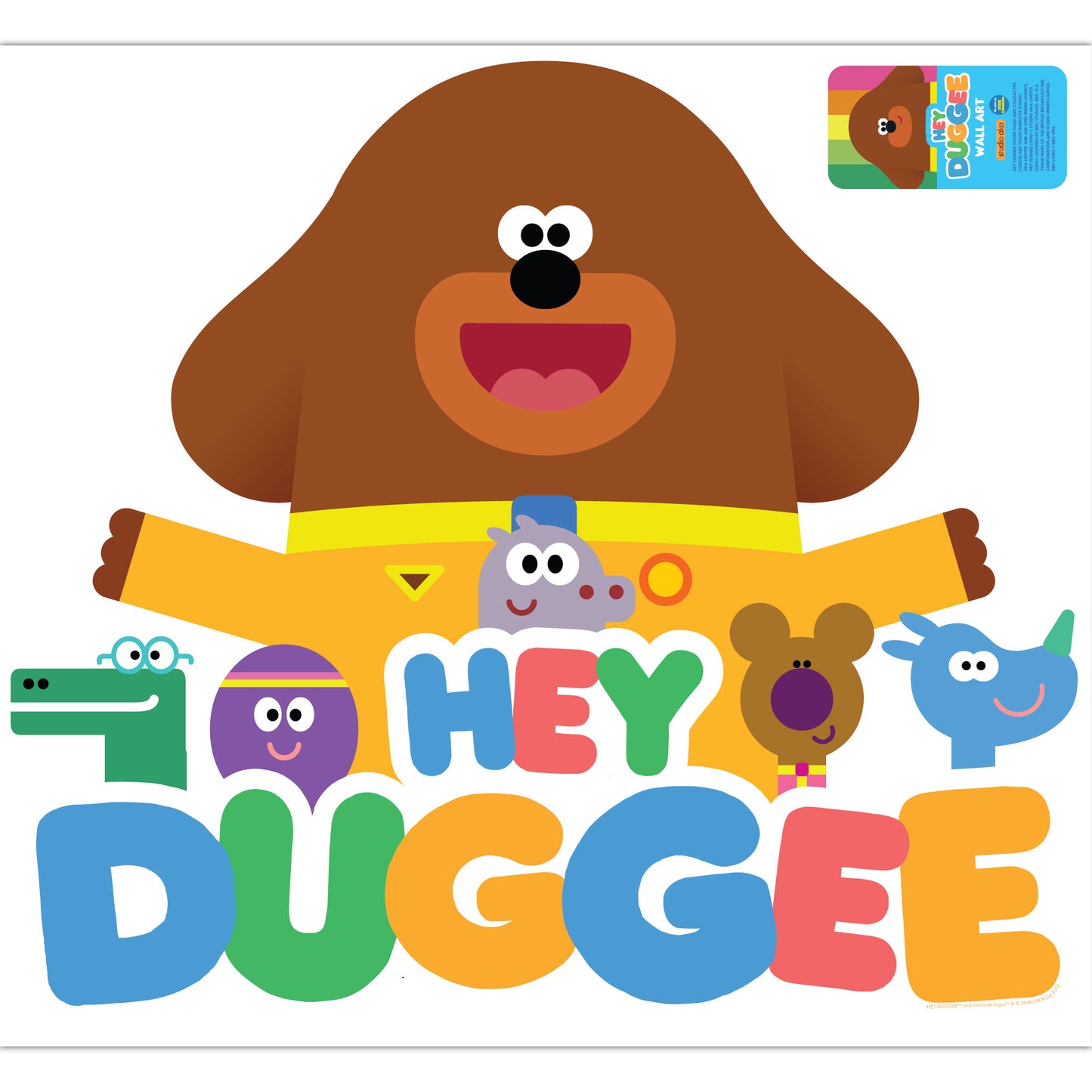 Hey Duggee Wall Sticker - Group And Logo Decal Wall Art