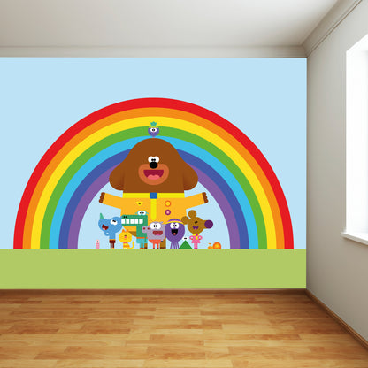 Hey Duggee Full Wall Mural - Group Rainbow Wall Art
