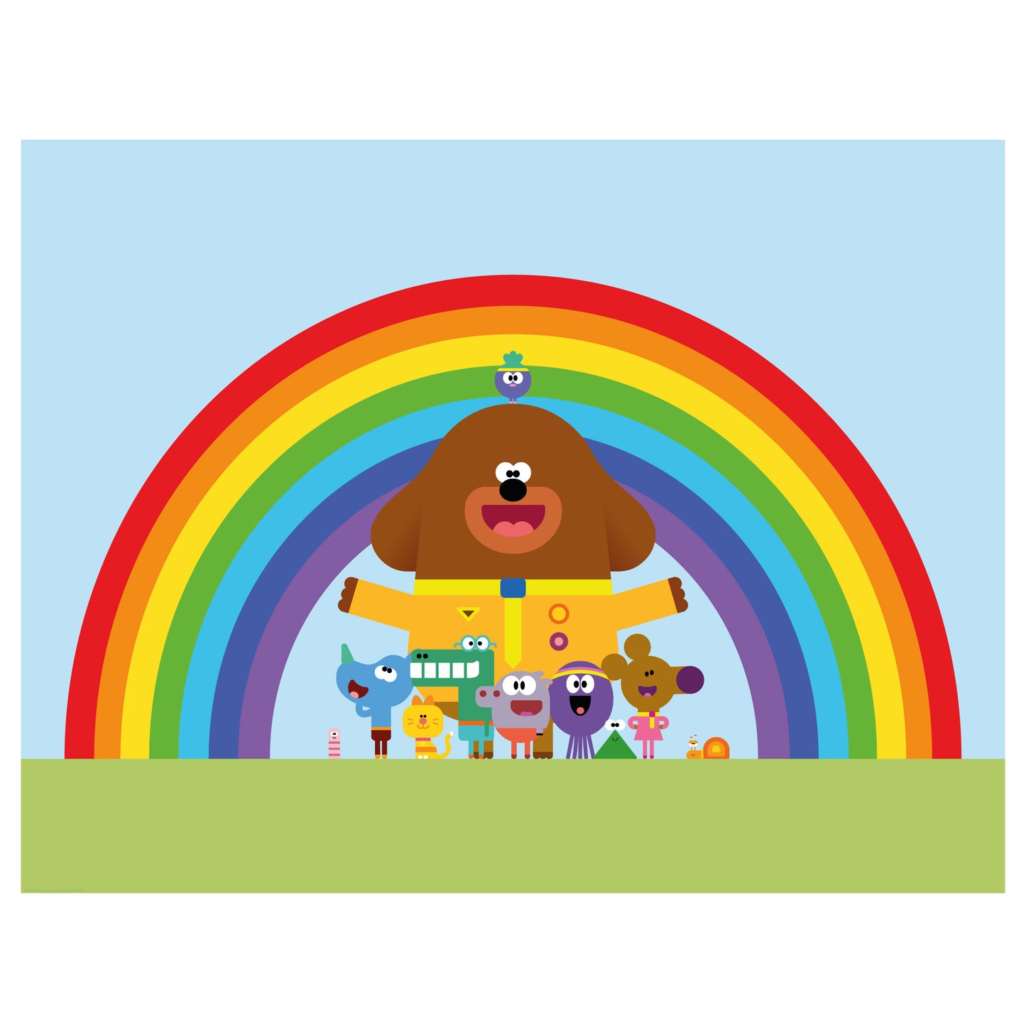 Hey Duggee Full Wall Mural - Group Rainbow Wall Art