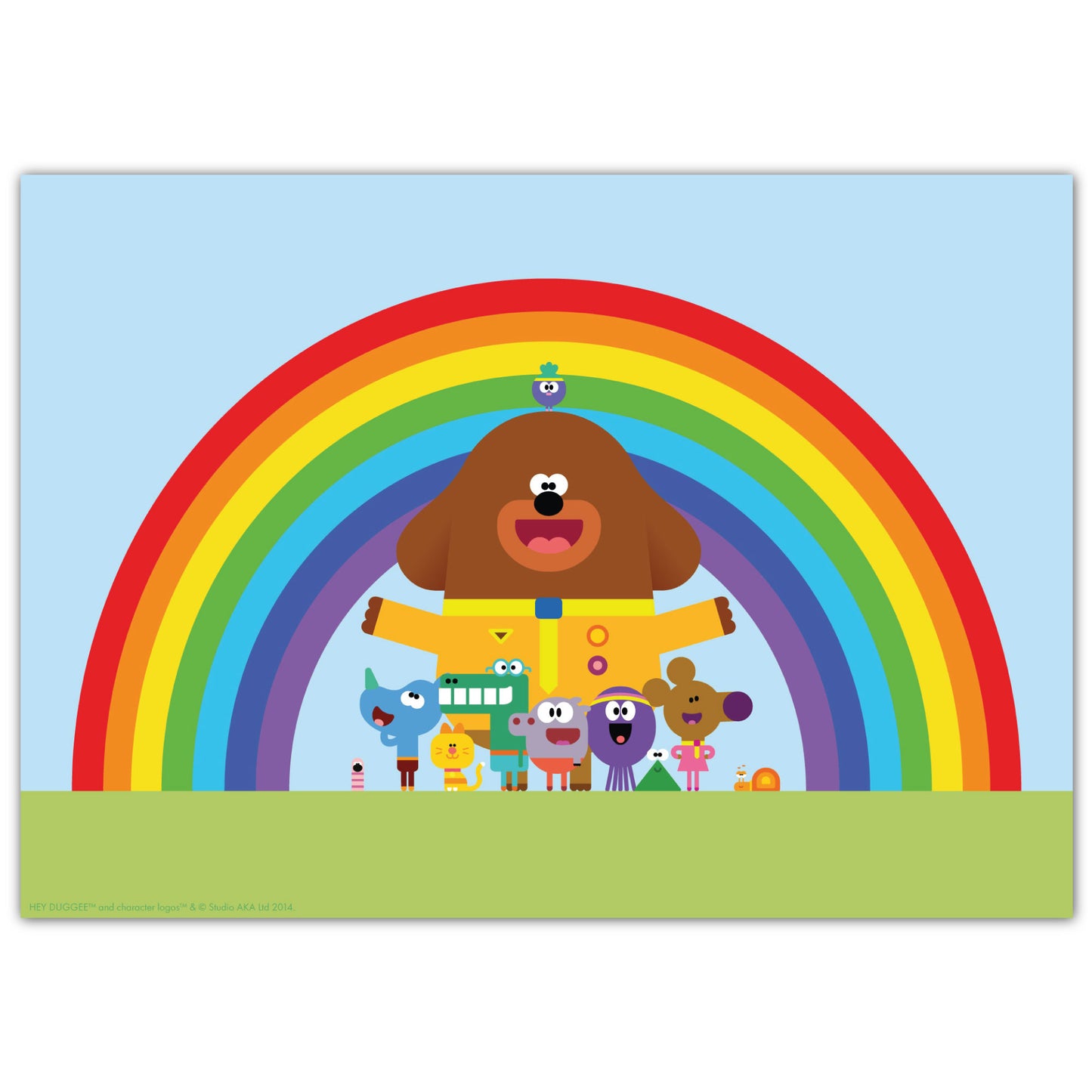 Hey Duggee Print - Group Rainbow Poster Wall Art