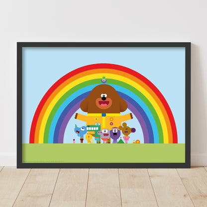Hey Duggee Print - Group Rainbow Poster Wall Art