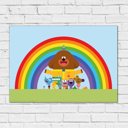 Hey Duggee Print - Group Rainbow Poster Wall Art