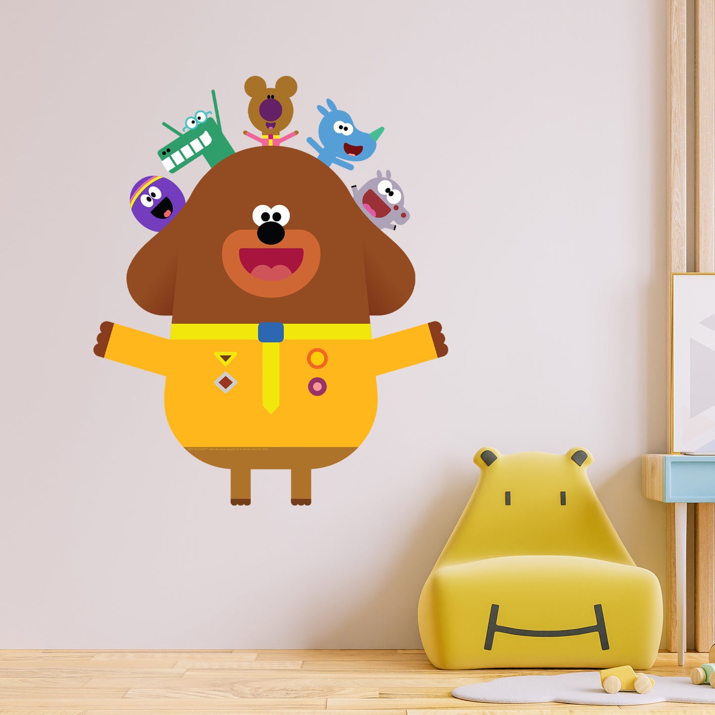 Hey Duggee Wall Sticker - Kids On Head Decal Wall Art