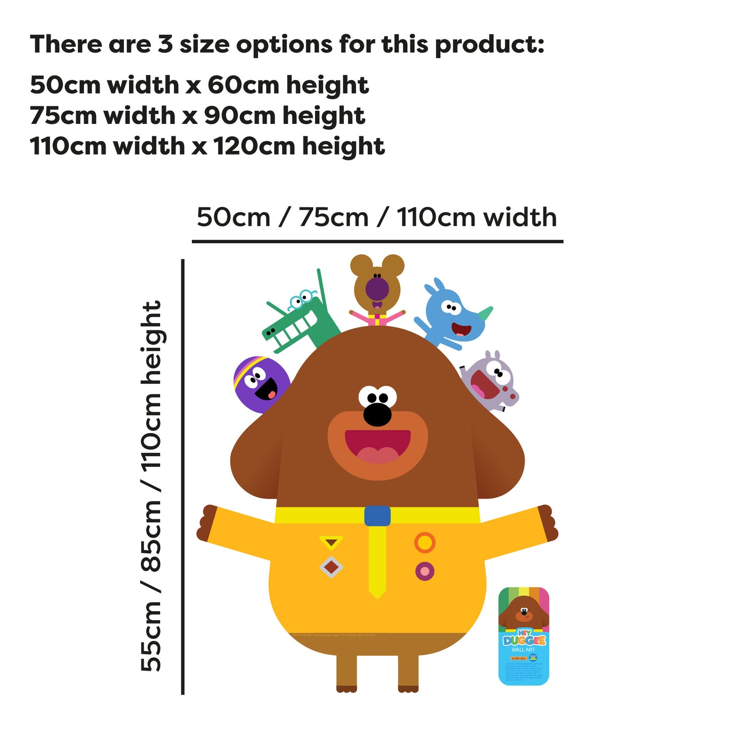 Hey Duggee Wall Sticker - Kids On Head Decal Wall Art