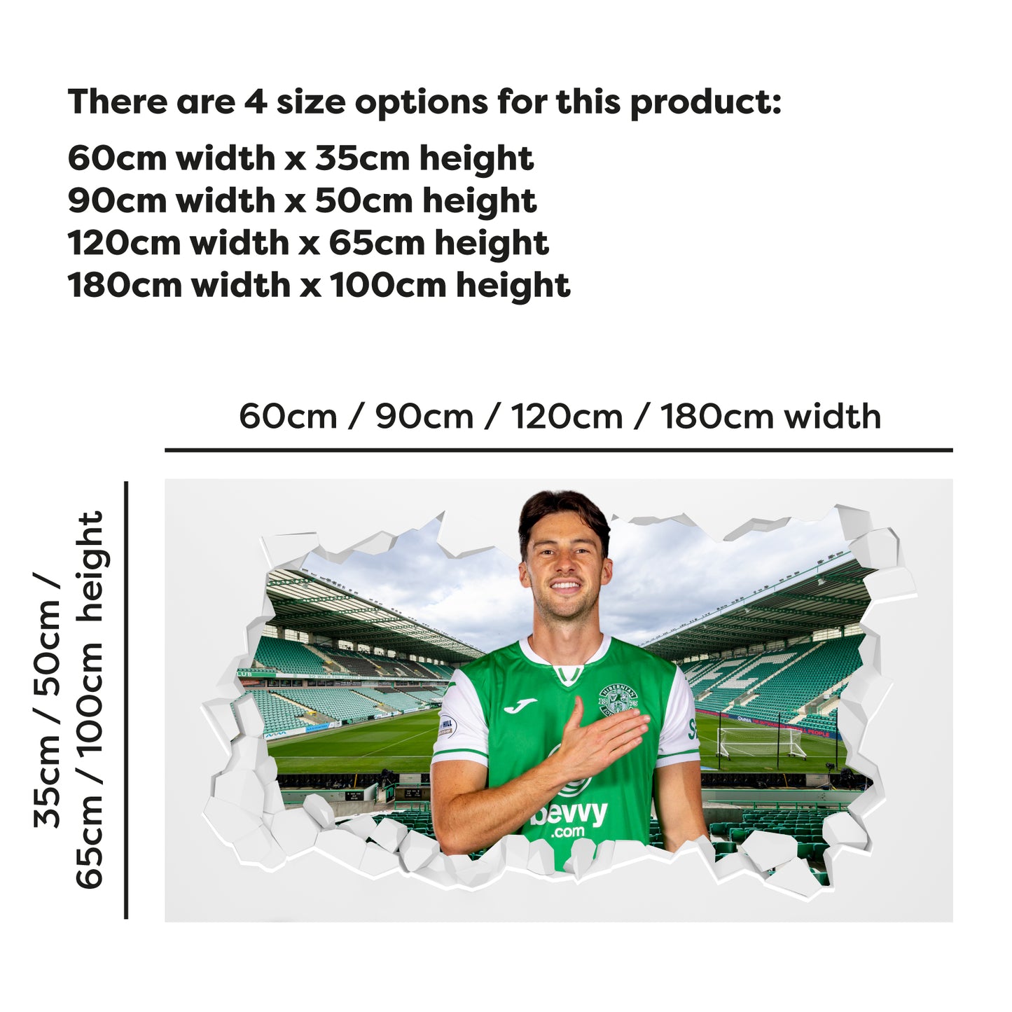 Hibernian F.C. Joe Newell 24-25 Broken Wall Sticker