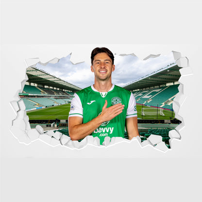 Hibernian F.C. Joe Newell 24-25 Broken Wall Sticker