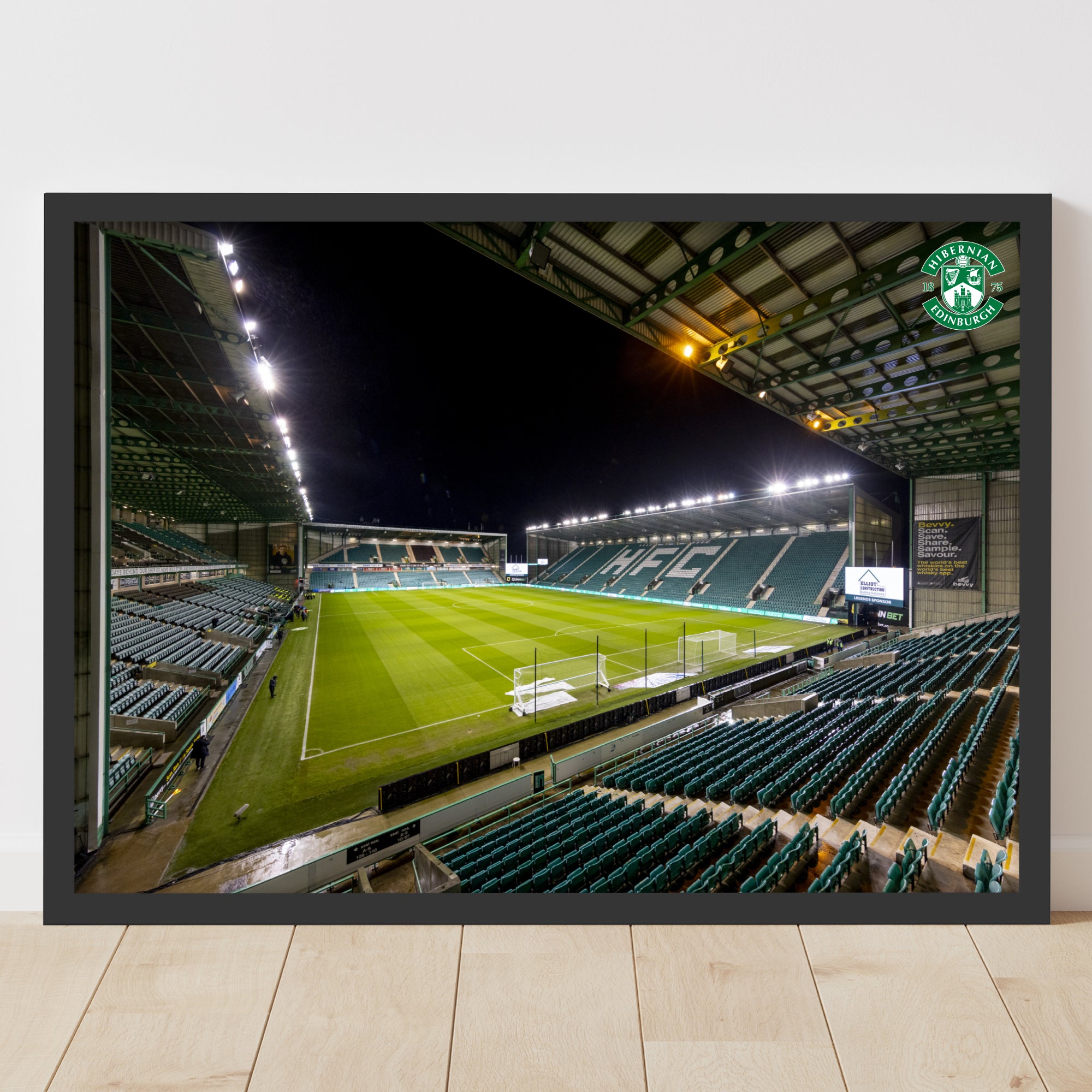 Hibernian FC Print Stadium Night Time Poster Football Wall Art Www hibernian-fc-print-stadium-night-time-poster-football-wall-art-www