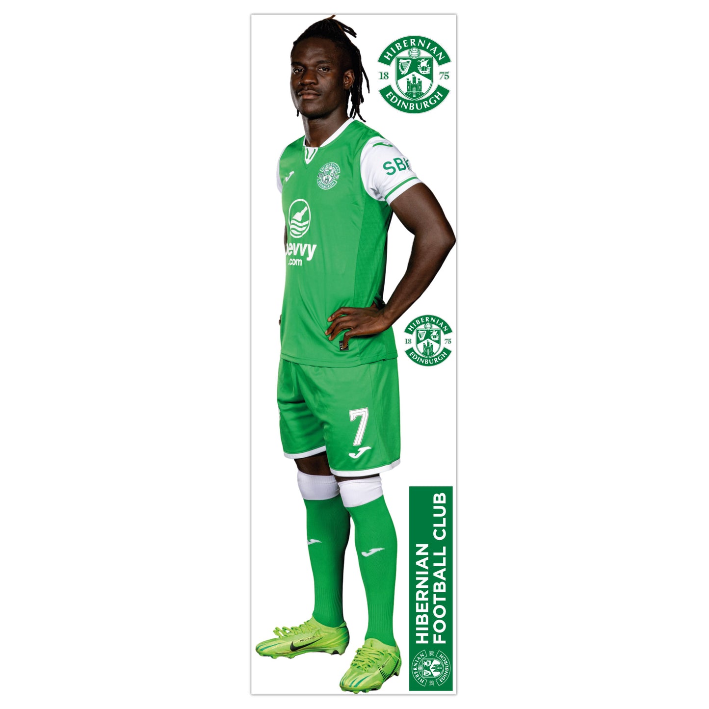 Hibernian F.C. Elie Youan 24-25 Player Wall Sticker