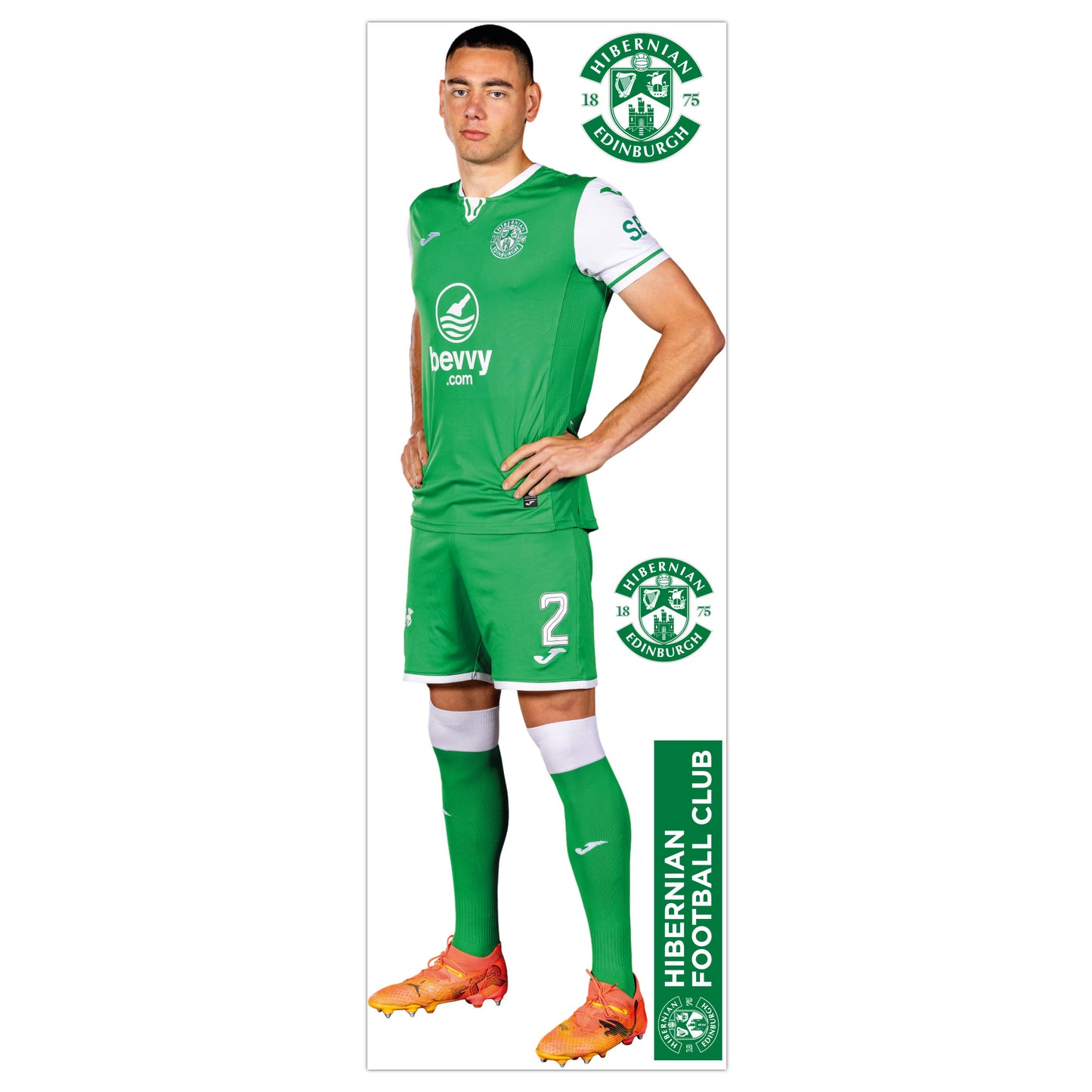 Hibernian F.C. Lewis Miller 24-25 Player Wall Sticker