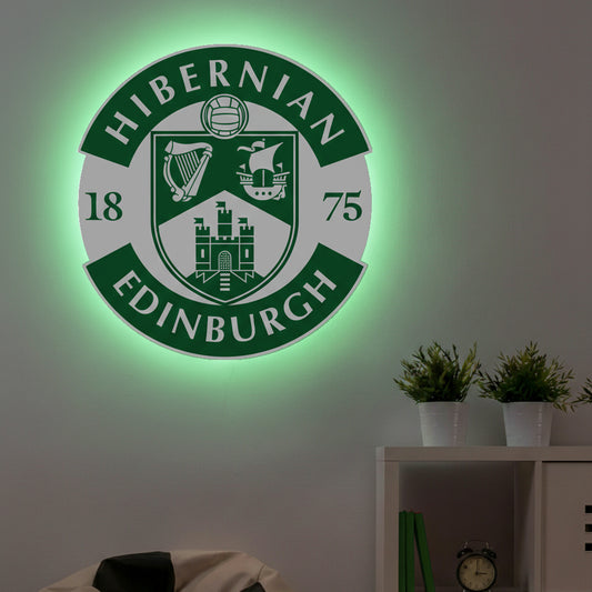 Hibernian FC Crest LED Backlit Wallpop