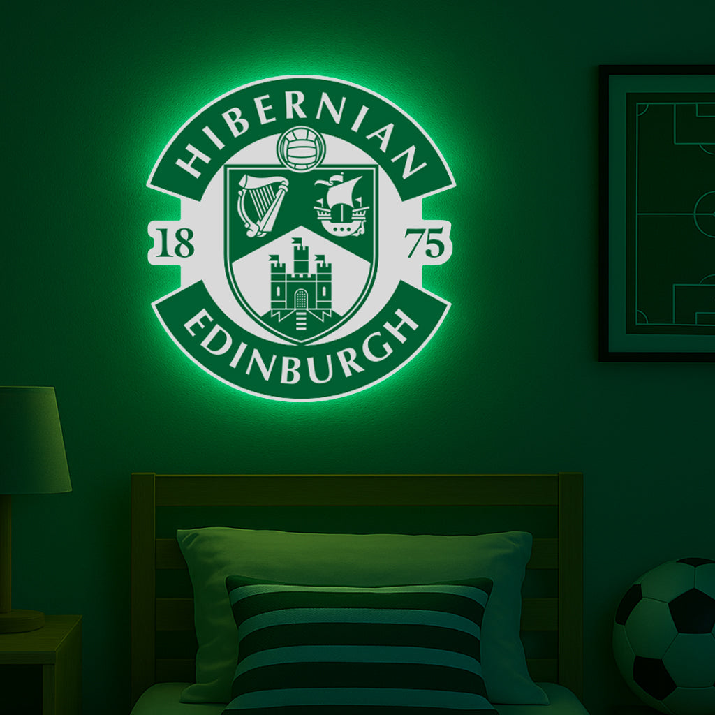 Hibernian FC Crest LED Backlit Wallpop