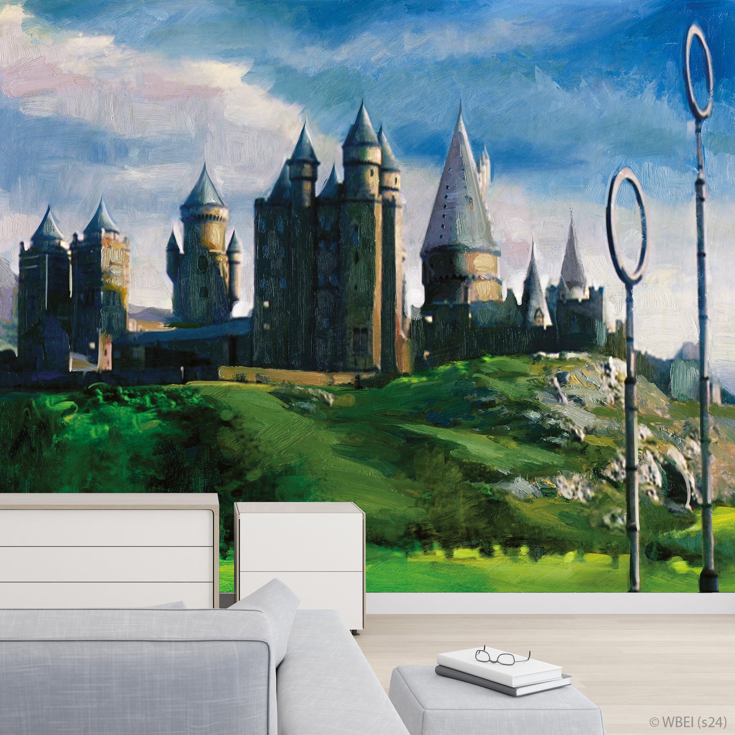 HARRY POTTER Wall Sticker – Hogwarts Watercolour Full Wall Mural Wizarding World Art