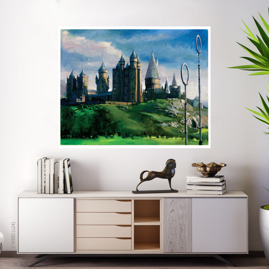HARRY POTTER Wall Sticker – Hogwarts Watercolour Wall Decal Wizarding World Art