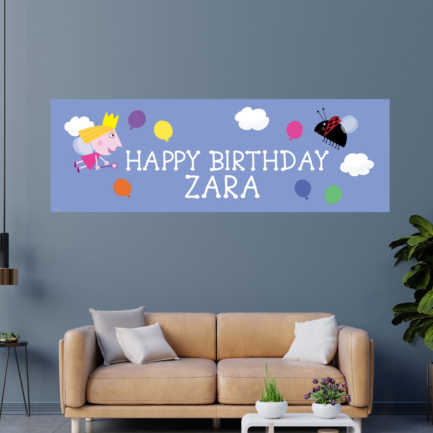 Ben And Holly Birthday - Holly And Gaston Personalised Banner Wall Sticker