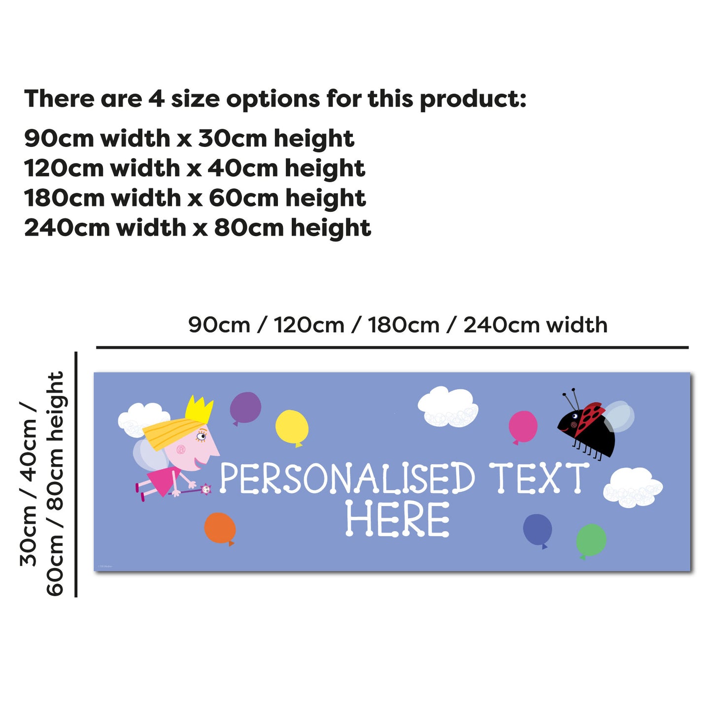 Ben And Holly Birthday - Holly And Gaston Personalised Banner Wall Sticker