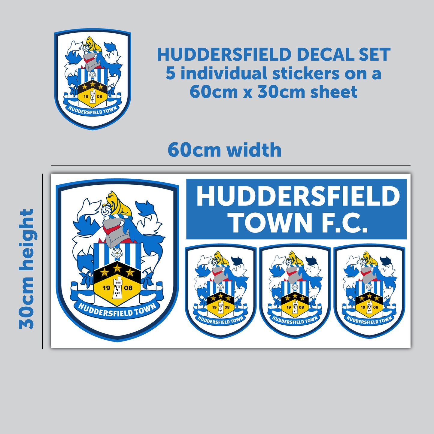 Huddersfield Football Club - Decal Sticker Set