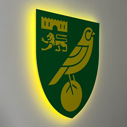 Norwich FC Crest LED Backlit Wallpop