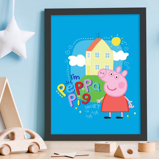 Peppa Pig Print - I'm Peppa Pig Poster Wall Art
