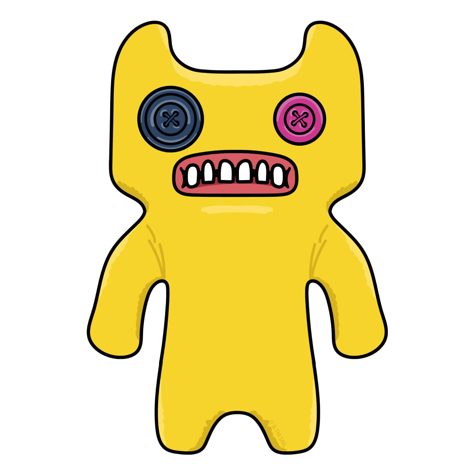 Fuggler Sticker Fuggler Wall Sticker - Indecisive Monster Yellow Decal Wall Art – www ...