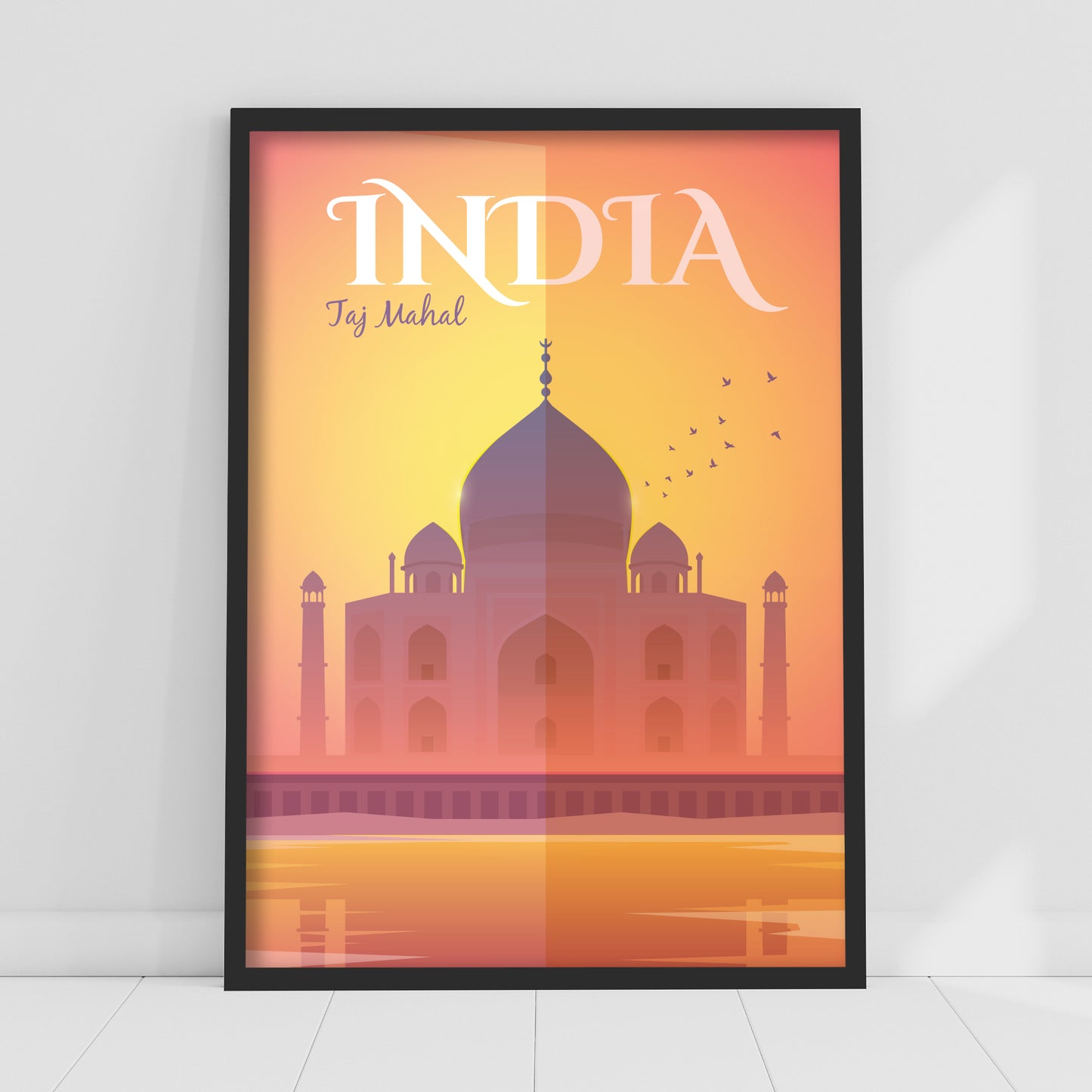 World City Print - Taj Mahal India Poster Wall Art