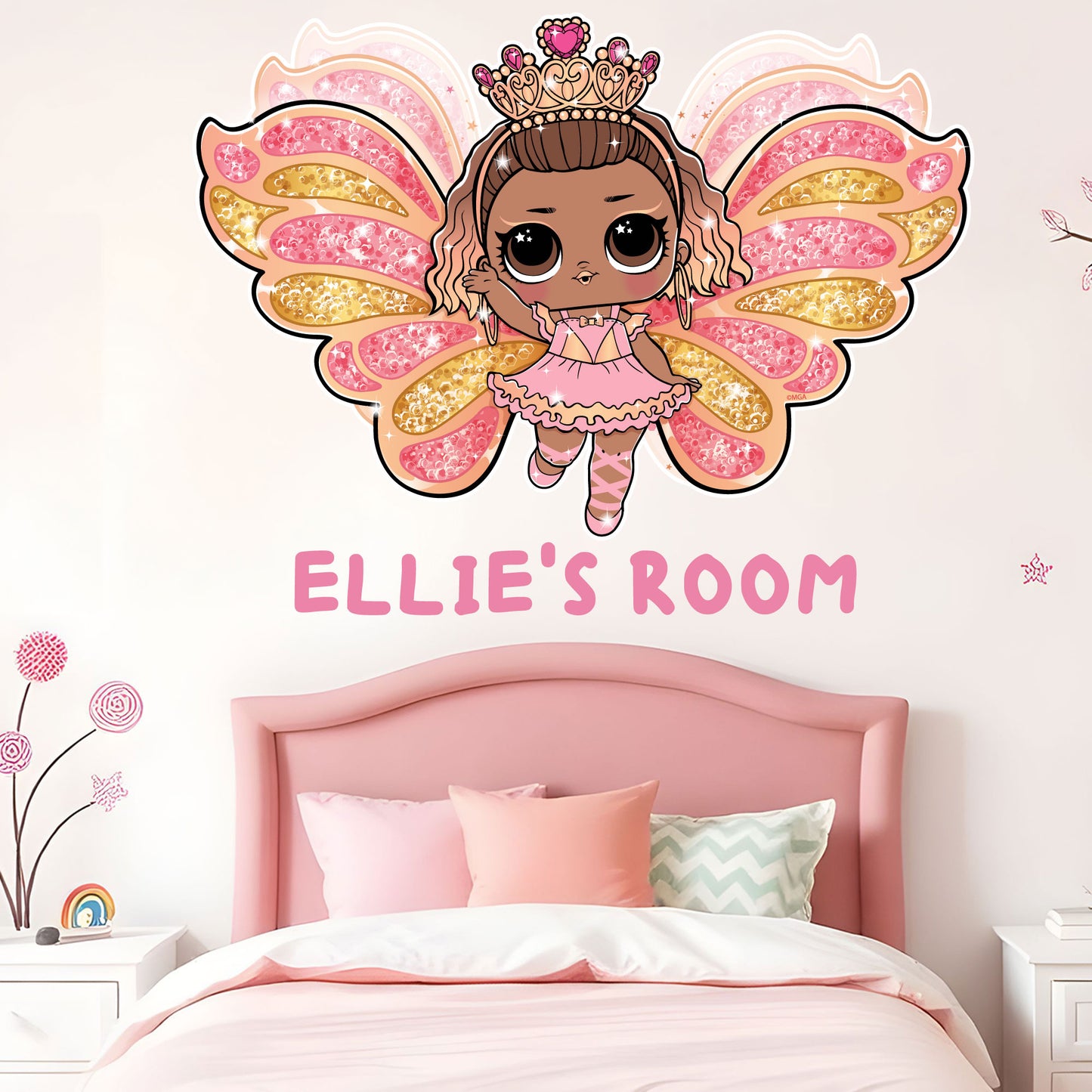L.O.L Surprise! Wall Sticker - Fairies Instagold Personalised Name Wall Art