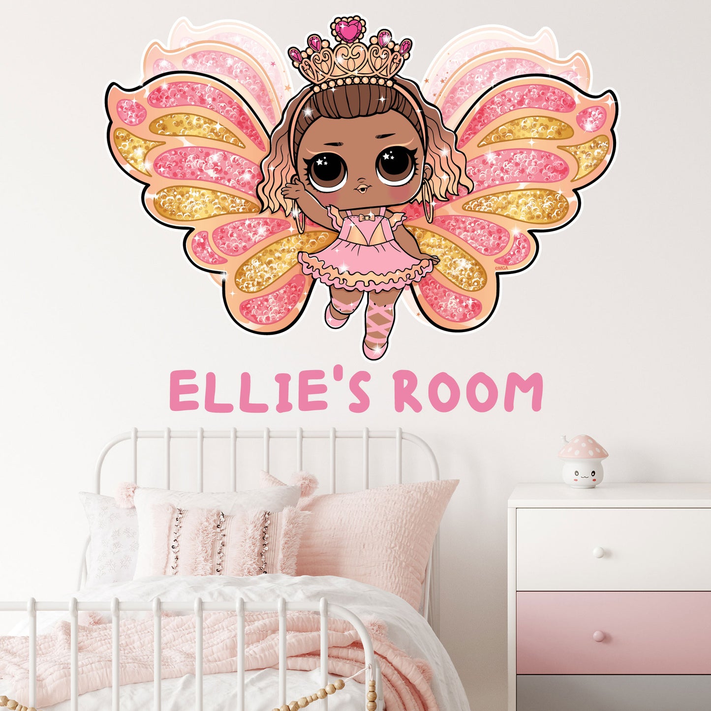 L.O.L Surprise! Wall Sticker - Fairies Instagold Personalised Name Wall Art