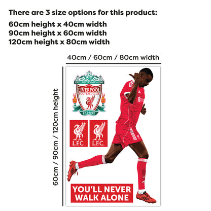 Liverpool FC Wall Sticker - Isak 25/26 Illustration Wall Decal