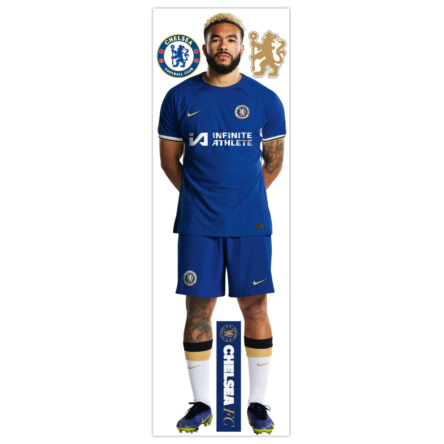 Chelsea FC - Reece James 23/24 Wall Sticker + CFC Decal Set