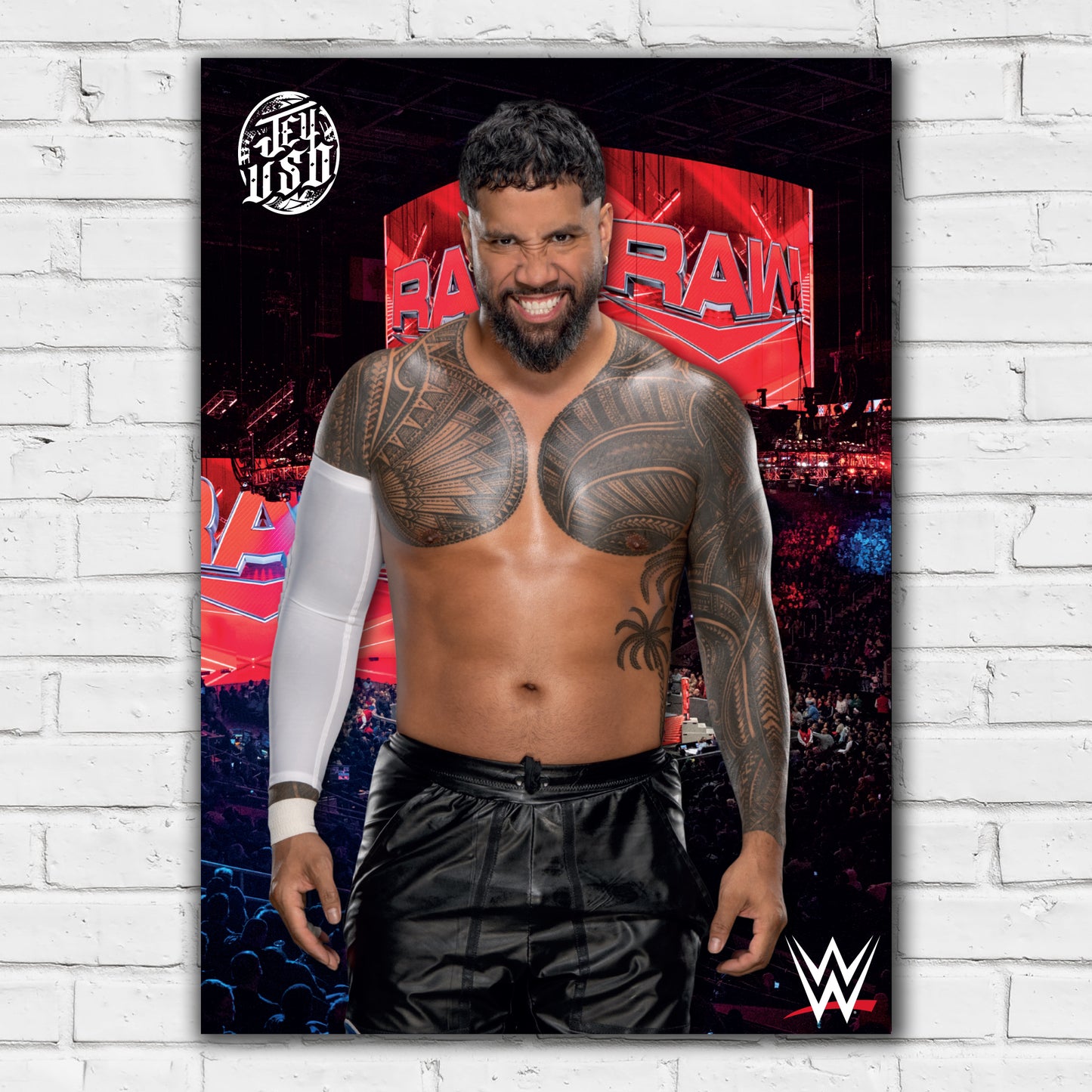 WWE Print - Jey Uso Crowd Poster Wrestling Wall Art