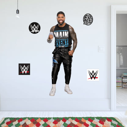 WWE - Jey Uso Wrestler Decal + Bonus Wall Sticker Set