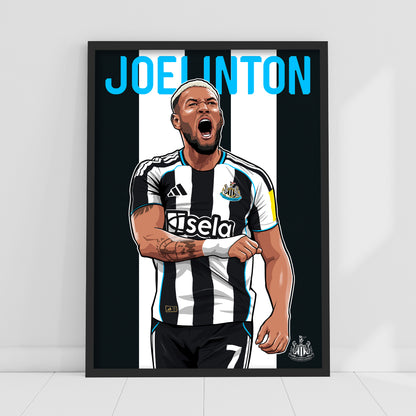 Newcastle United FC Print - Joelinton Illustration Poster Football Wall Art