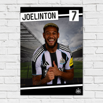 Newcastle United FC Print - Joelinton 25/26 Core Poster Football Wall Art