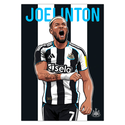 Newcastle United FC Print - Joelinton Illustration Poster Football Wall Art