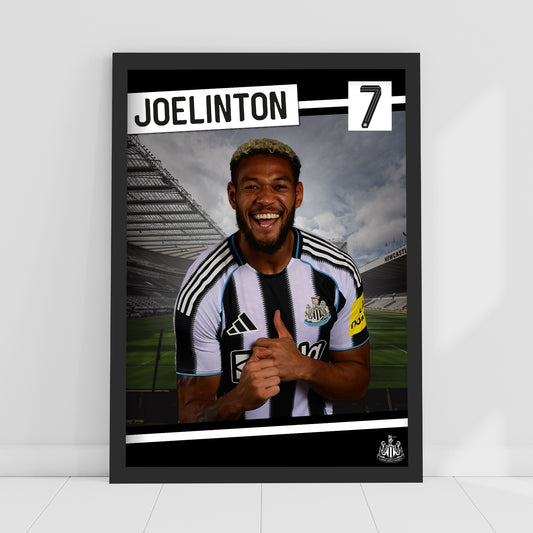 Newcastle United FC Print - Joelinton 25/26 Core Poster Football Wall Art