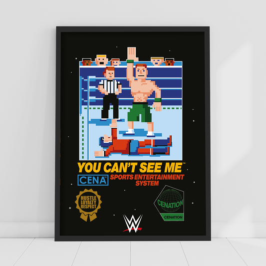 WWE Print - John Cena 8 Bit Pixel Poster