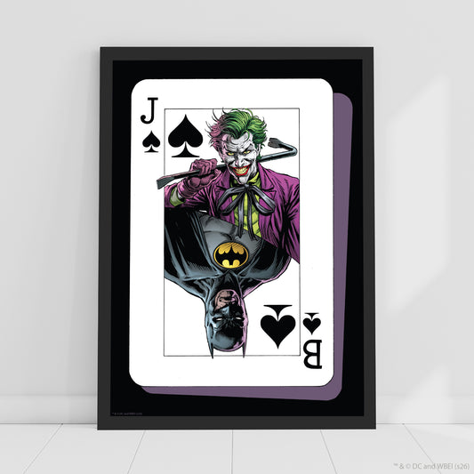 The Joker Print –  Joker And Batman Card Poster Wall Art