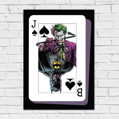 The Joker Print –  Joker And Batman Card Poster Wall Art