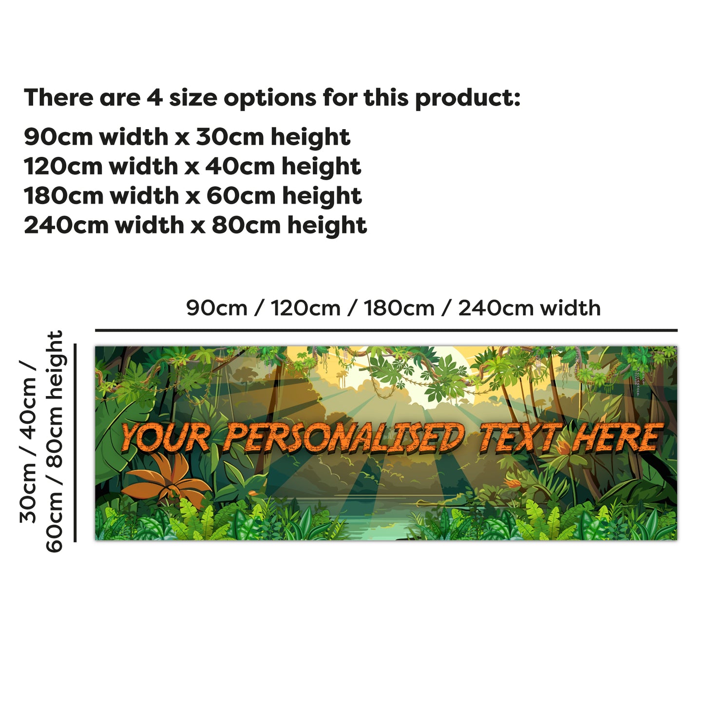 Jungle Birthday – Safari Adventure Personalised Banner Wall Sticker