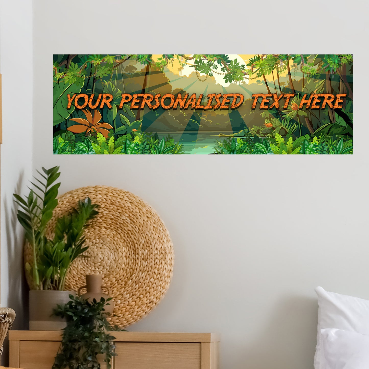 Jungle Birthday – Safari Adventure Personalised Banner Wall Sticker