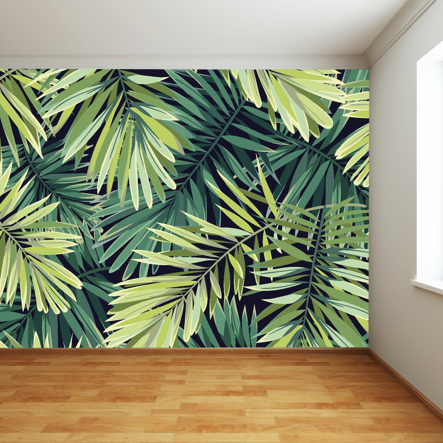 Jungle Leaves Full Wall Mural