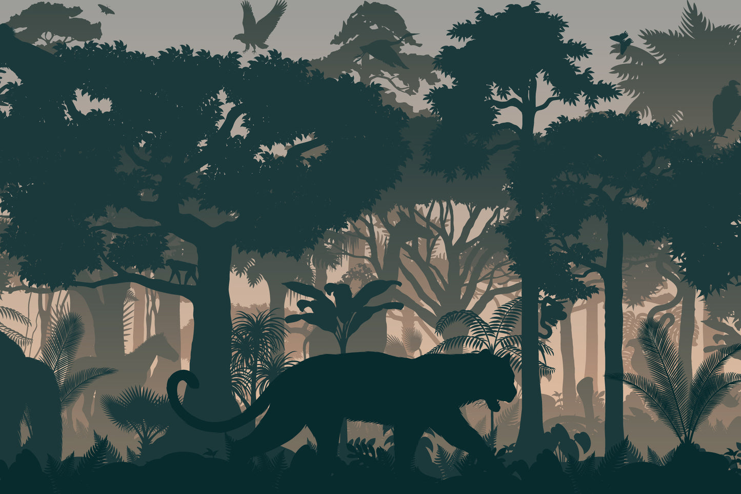 Jungle Mystery Full Wall Mural