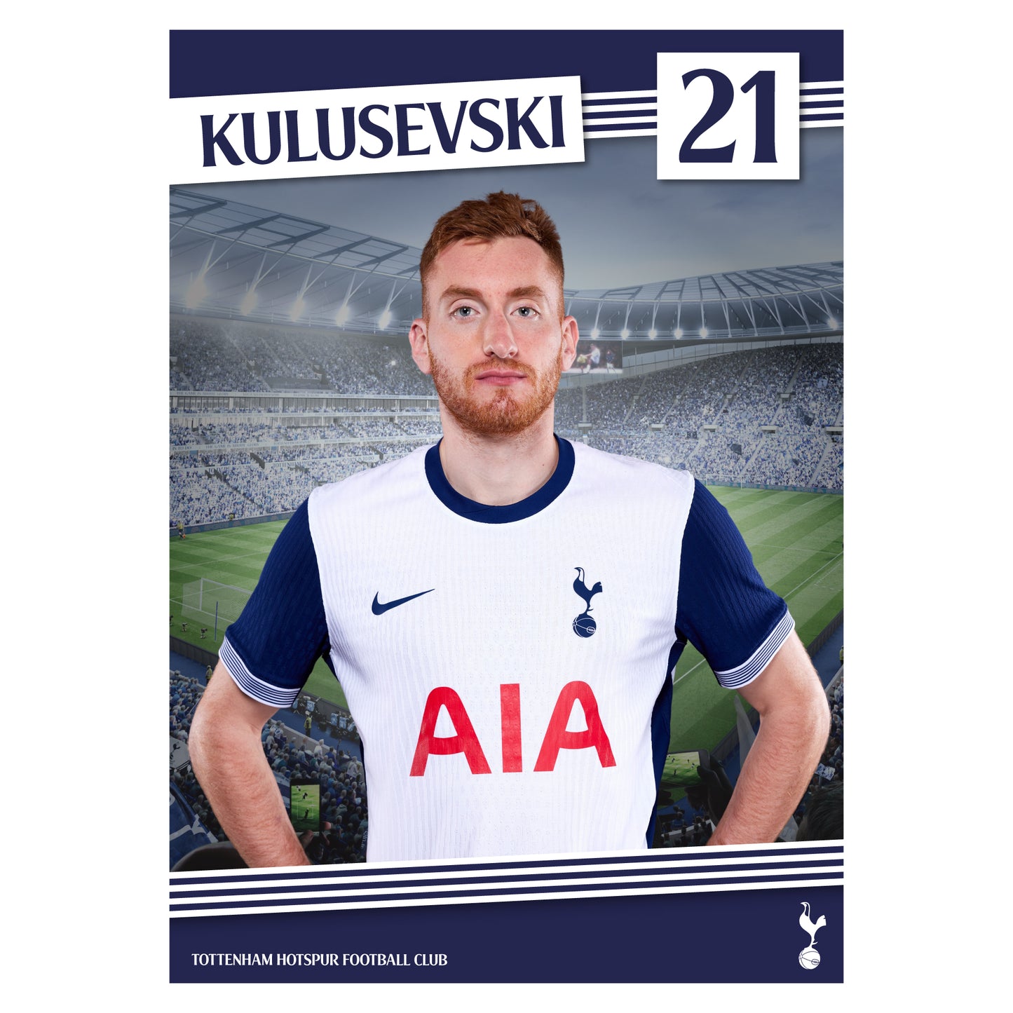 Tottenham Hotspur Print - Kulusevski 24-25 Poster Wall Art