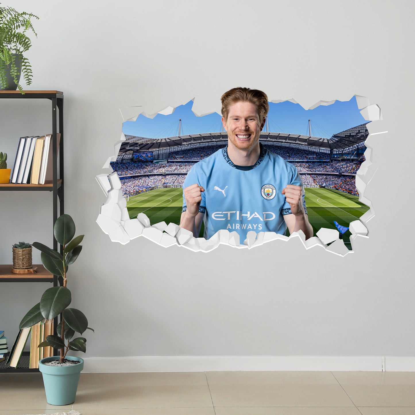 Manchester City Football Club - Kevin De Bruyne 24/25 Broken Wall Sticker