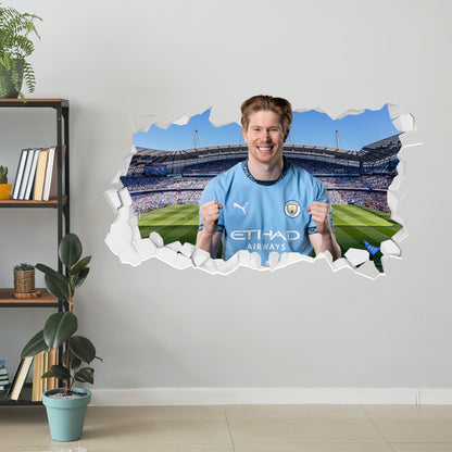 Manchester City Football Club - Kevin De Bruyne 24/25 Broken Wall Sticker