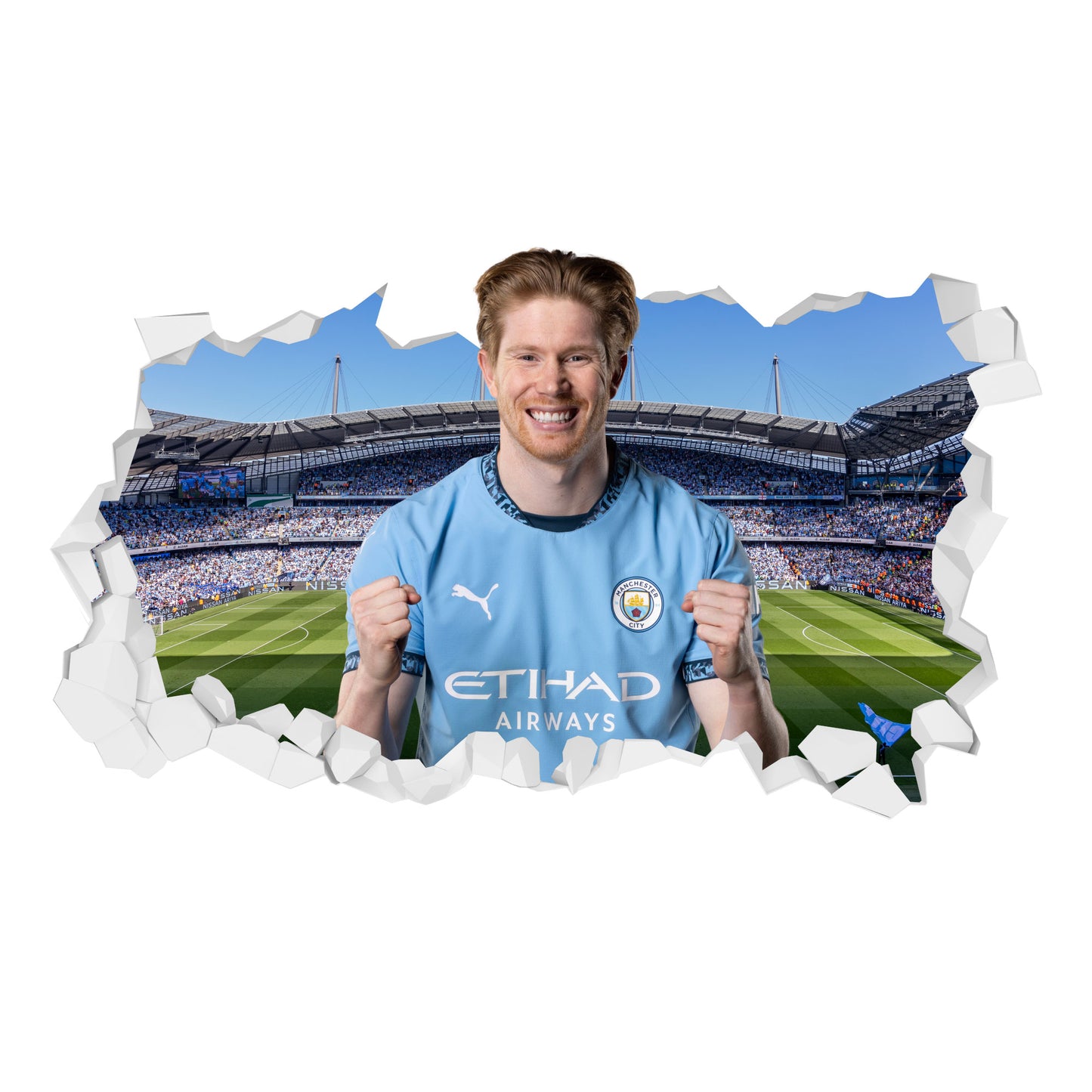 Manchester City Football Club - Kevin De Bruyne 24/25 Broken Wall Sticker