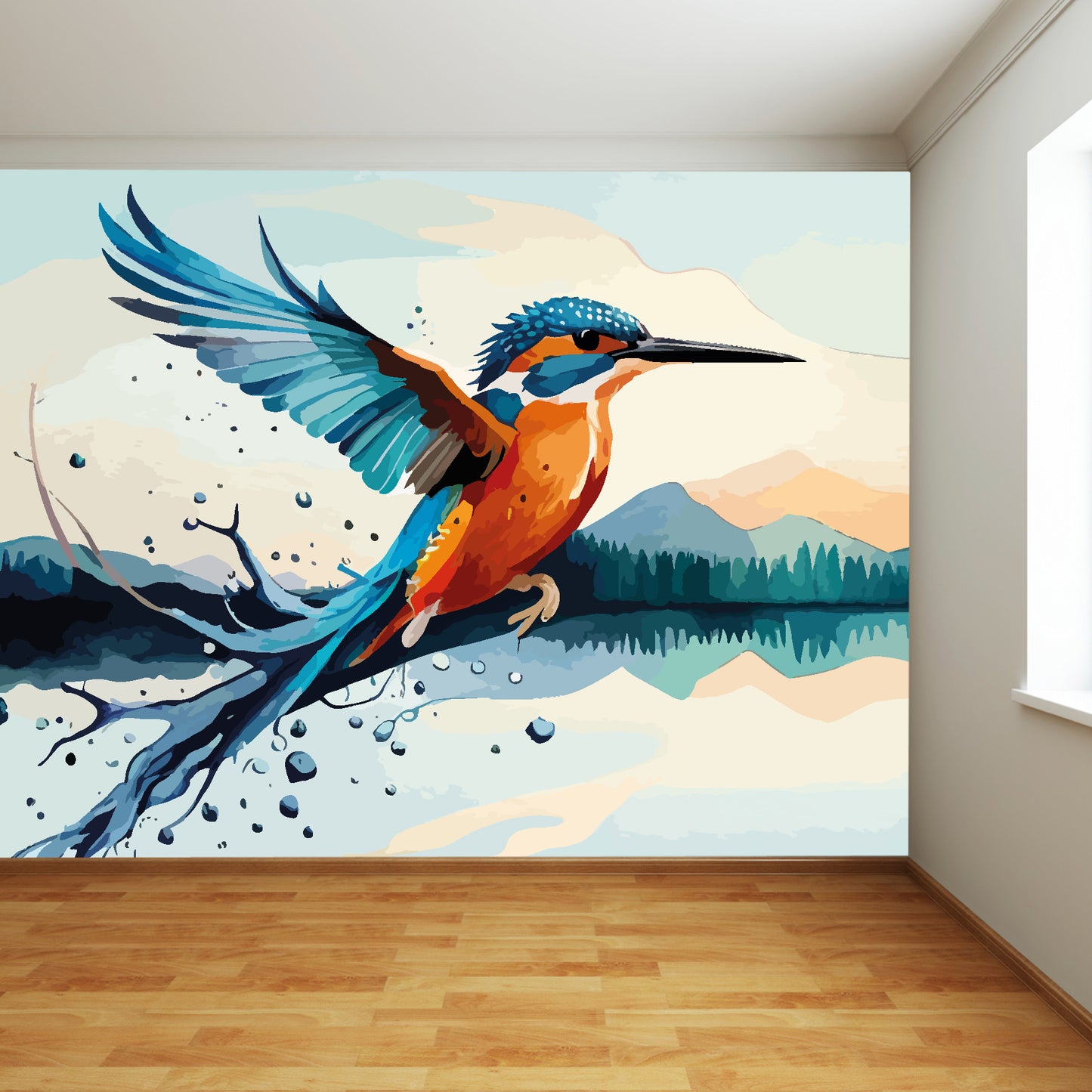 Kingfisher Full Wall Mural