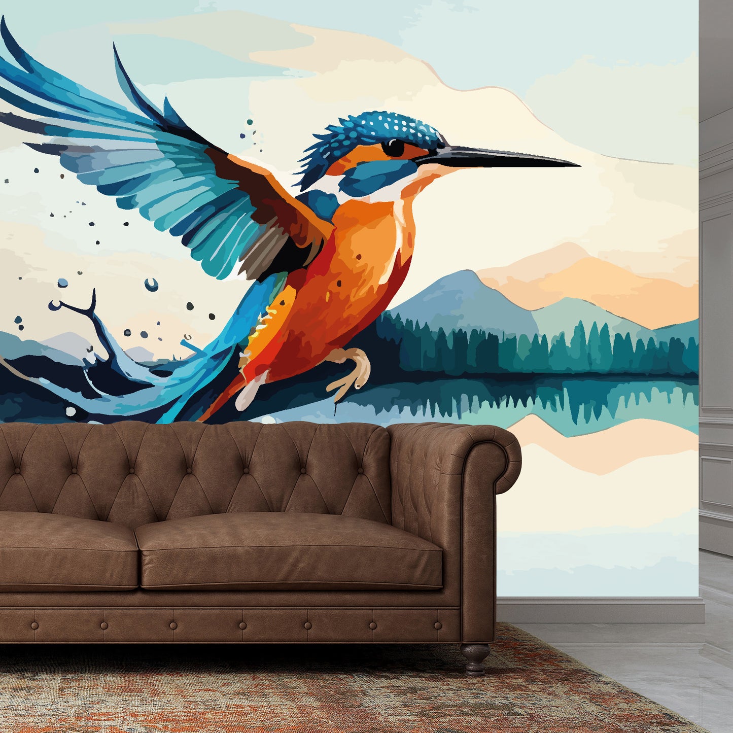 Kingfisher Full Wall Mural