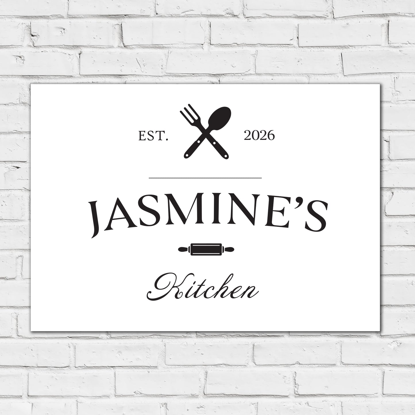 Kitchen Print - Minimal Personalised Poster Wall Art