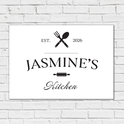 Kitchen Print - Minimal Personalised Poster Wall Art