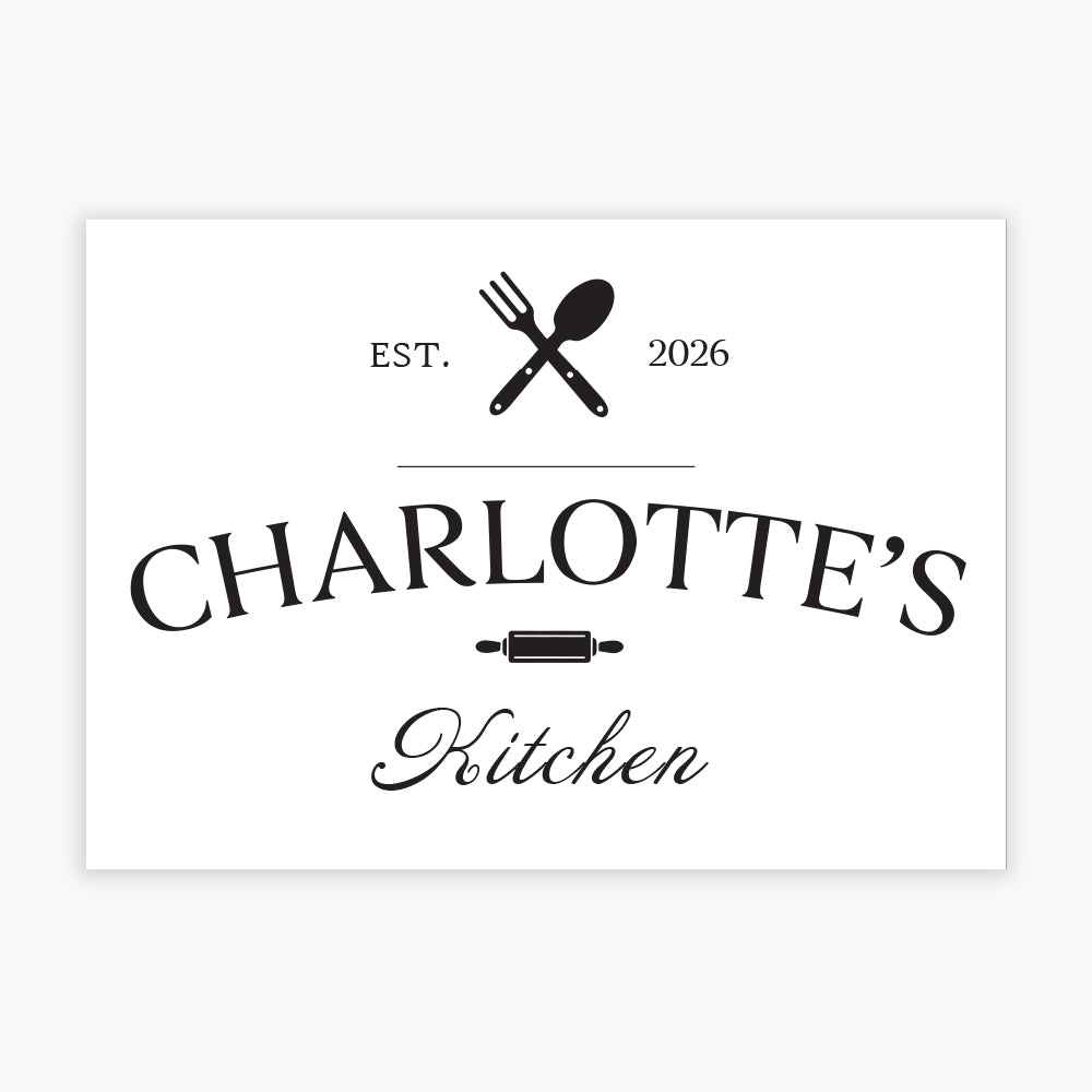 Kitchen Print - Minimal Personalised Poster Wall Art